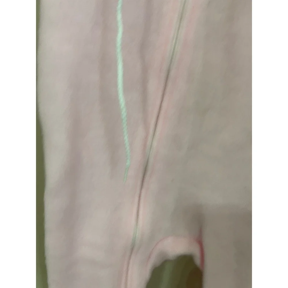 Vtg 80s Carters Pink Fleece Hooded Footed Sleeper Bunny Deadstock 21-25lbs L